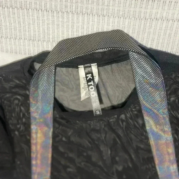 Ktoo Sheer Holographic Buckle Body Suit Size Medium Unisex - Picture 2 of 5